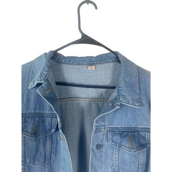womens size small Denim Jacket with buttons - Picture 3 of 8